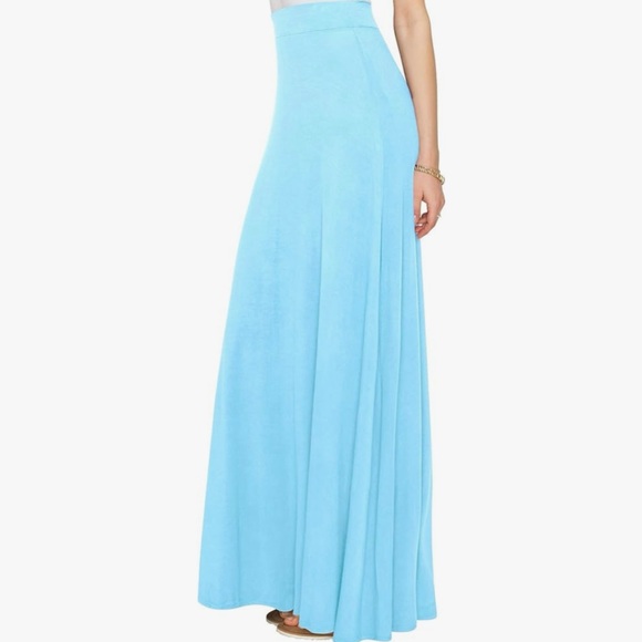 Amy's Closet Dresses & Skirts - Women's Solid Basic Lightweight Floor Length Flare Long Maxi Lounge Skirt -light